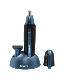 Sencor SNC 101BL Trimer sa oštricom od nerđajućeg čelika za skracivanje dlake u nosu, ušima i zulufima, praktičan za putovanje.