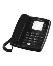 Uniden AS7301B Žični telefon sa svetlosnim indikatorom za poruke, 10 memorijskih tastera, redial tasterom, spikerfonom i mogućnošću montiranja na zid.