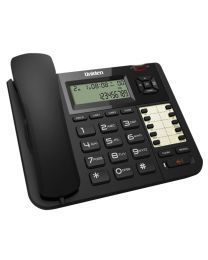 Uniden AT8502 Žični telefon sa dvolinijskim ekranom, spikerfonom, identifikacijom poziva i mogućnošću montiranja na zid, pogodan za dom, kancelariju, hotel.